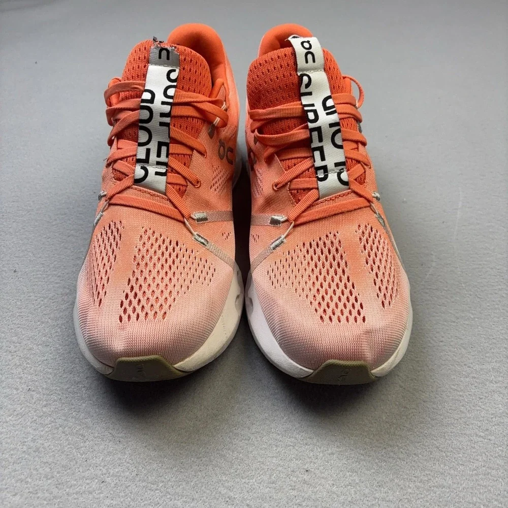 On Cloudsurfer Shoes Mens Size 11.5 Orange CloudTec Running Athletic Sneakers